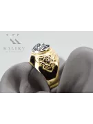 Кольцо Винтаж Циркон 14-кв Желтое золото vrc078y